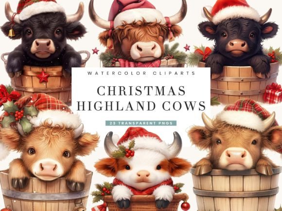 Christmas Highland Cows in Bucket Review