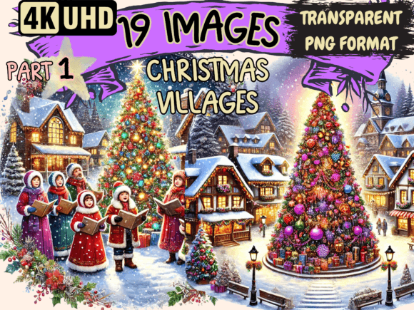 Christmas Villages P1 Illustrations for Local Branding