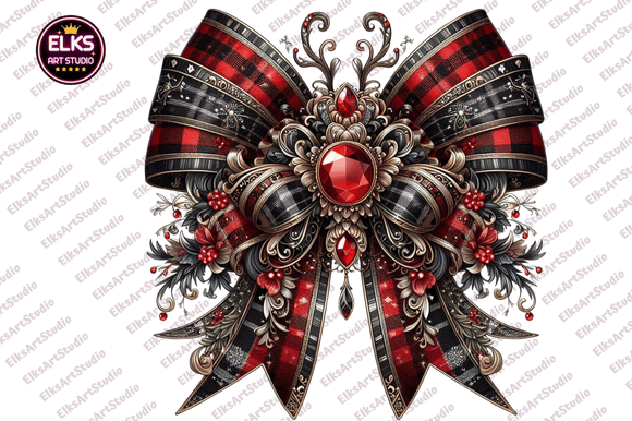 Coquette-Christmas-Bow-Png-Christmas: A Designer's Review of Festive Illustrations