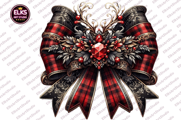 Coquette Christmas Bow Png Christmas: Premium Illustrations for Seasonal Branding