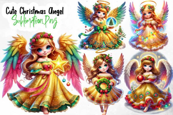 Cute Christmas Angel Sublimation Clipart Review