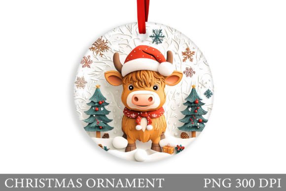 Cute Cow Christmas Ornament Sublimation Review