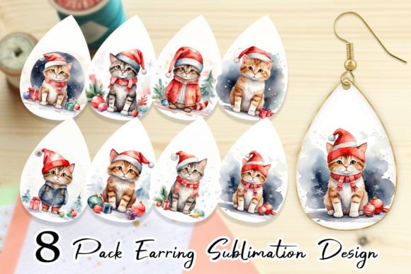 Earring Christmas Cat: A Designer's Review of Festive Illustrations