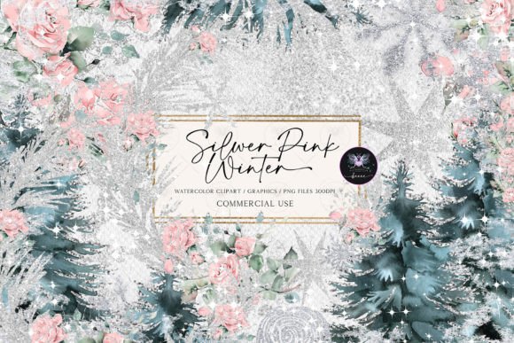 Winter Christmas Clipart Watercolor for Modern Illustrations