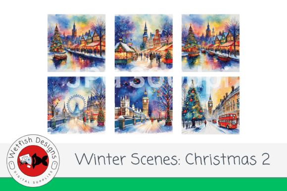 Winter Scenes Christmas 2 Set of 6: A Review for Digital Sellers